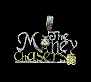 10KT Diamond Pendant,THE MONEY CHASERS,Brand New (With Tags), (.38CT)