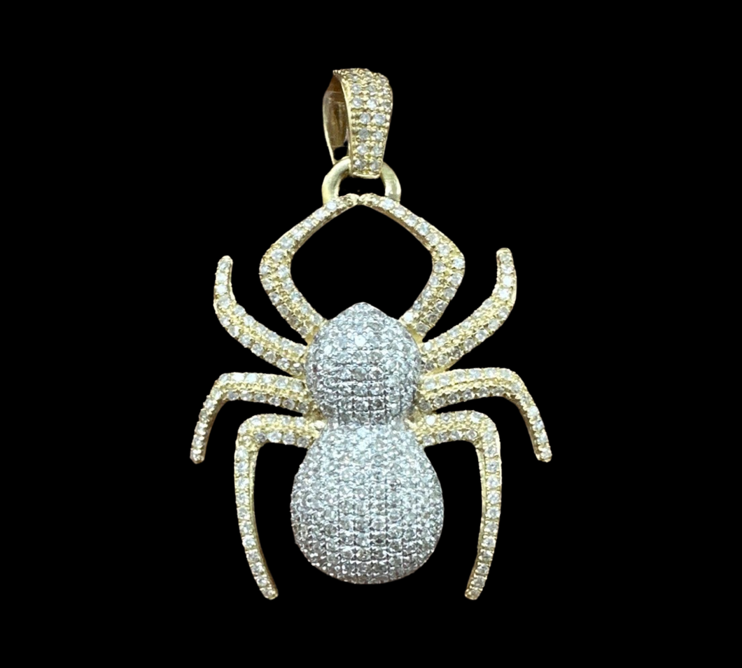10KT Diamond Pendant,2-TONE SPIDER ,Brand New (With Tags), (1.00CT)