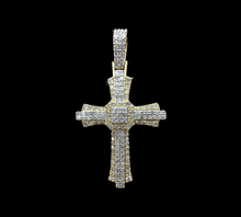Load image into Gallery viewer, 10KT 2-Tone Diamond Cross, Brand New (With Tags) (2.05CT)
