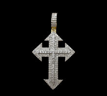 Load image into Gallery viewer, 10KT Yellow Gold Diamond Cross, Brand New (With Tags) (1.07CT)

