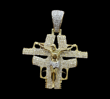 Load image into Gallery viewer, 10KT Diamond Pendant, JESUS WITH GUNS,Brand New (With Tags), (2.56CT)
