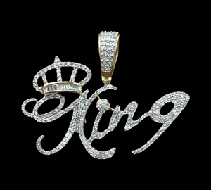 10KT Diamond Pendant,KING WITH CROWN ,Brand New (With Tags), (1.30CT)