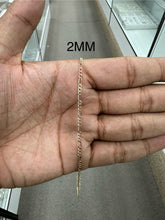 Load image into Gallery viewer, 14KT 2/3/4MM SOLID TRI-COLOR FIGARO NECKLACE
