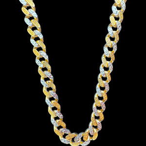 14KT 2-Tone Monaco Greek Design Necklace - 7/9MM