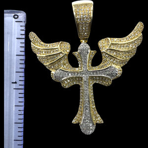 10KT Diamond Cross Pendant, Brand New (With Tags)(0.76CT)