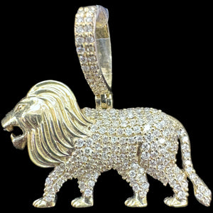 10KT Diamond Lion Pendant, Brand New (With Tags)(0.47CT)
