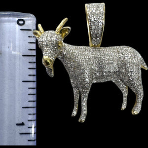 10KT Diamond Goat Pendant, Brand New (With Tags)(0.79CT)