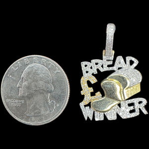 10KT Diamond Bread Winner Pendant, Brand New (With Tags)(0.44CT)
