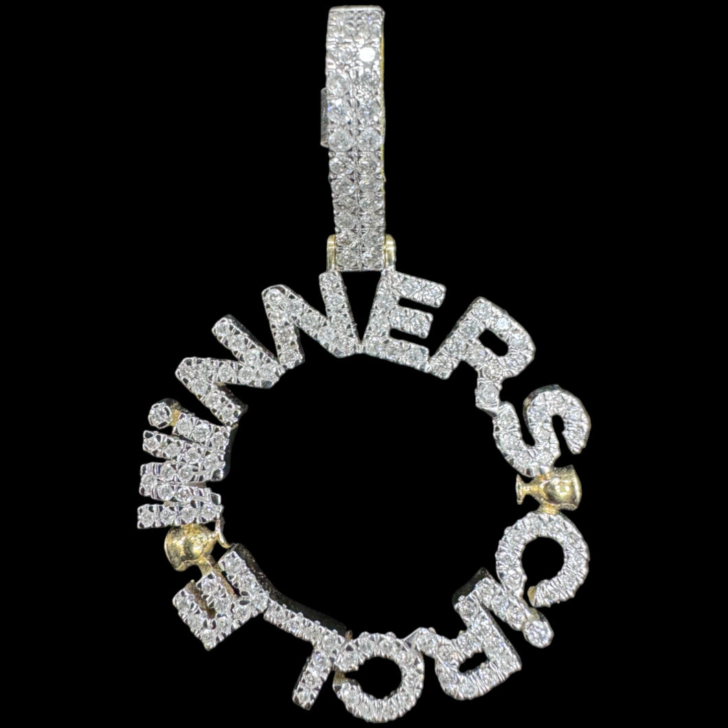 10KT Diamond Circle Winners Pendant, Brand New (With Tags)(1.16CT)