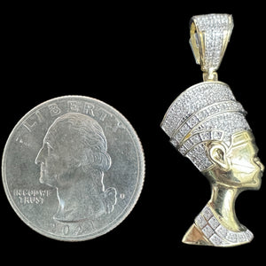 10KT Diamond Nefertiti Pendant, Brand New (With Tags)(0.25CT)