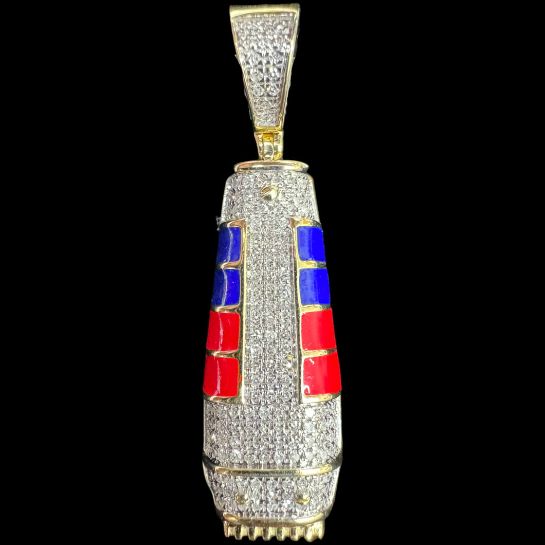 10KT Diamond Barber Clipper Pendant, Brand New (With Tags)(0.38CT)