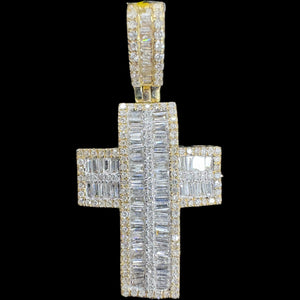 10KT Diamond Cross Pendant, Brand New (With Tags)(1.22CT)