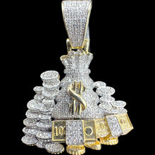 Load image into Gallery viewer, 10KT Diamond Money Bag Pendant, Brand New (With Tags)(0.65CT)

