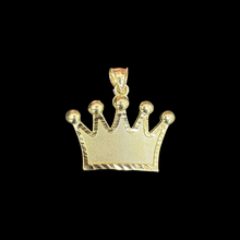 Load image into Gallery viewer, 10KT Yellow Gold Diamond Cut Crown Pendant, Brand New (2 Sizes)
