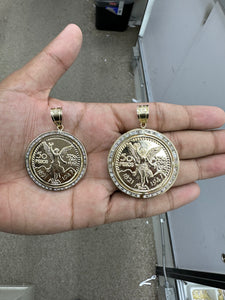10KT 50 Pesos (Centenario) Coin and Bezel Pendant, Brand New