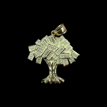 Load image into Gallery viewer, 10KT Yellow Gold Diamond Cut Money Tree Pendant, Brand New
