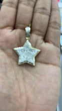 Load and play video in Gallery viewer, 10KT Diamond Pendant, 5 POINT 2-TONE STAR, Brand New (With Tags), (1.60CT)
