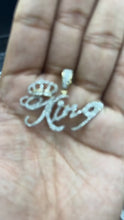 Load and play video in Gallery viewer, 10KT Diamond Pendant,KING WITH CROWN ,Brand New (With Tags), (1.30CT)
