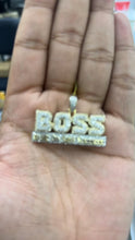 Load and play video in Gallery viewer, 10KT Diamond Pendant, BOSS (BUILT ON SELF SUCCESS) ,Brand New (With Tags), (1.26CT)
