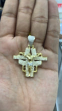 Load and play video in Gallery viewer, 10KT Diamond Pendant, JESUS WITH GUNS,Brand New (With Tags), (2.56CT)
