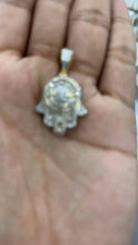 Load and play video in Gallery viewer, 10KT Yellow Gold Diamond Hamza, Brand New (With Tags) (.84CT)
