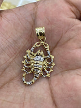 Load image into Gallery viewer, 10KT 2-Tone Pave Scorpion Pendant
