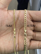 Load image into Gallery viewer, 10KT 3MM/4.5MM Hollow Diamond Cut Cuban Link Necklace (16”-26”)
