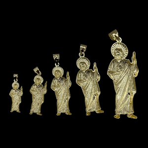 10KT Yellow Gold Saint Jude/ San Judas Pendants (5 Sizes)