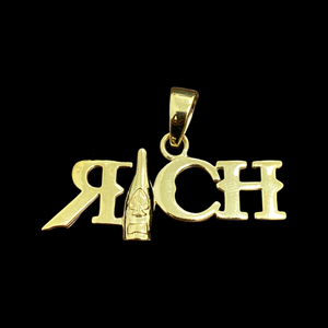 10KT Yellow Gold Diamond Cut Rich Pendant, Brand New